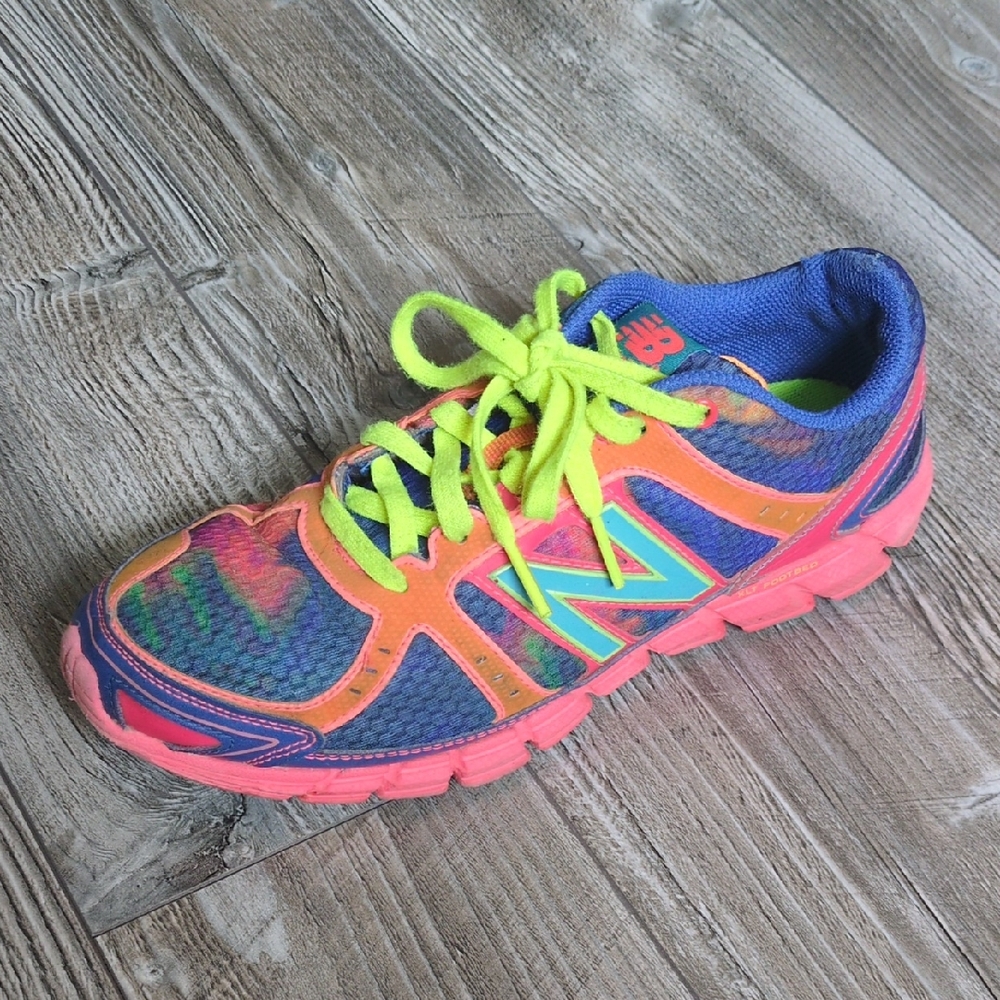 New Balance 750 v1 Colorful Running Shoe with Neon Accents Size 6